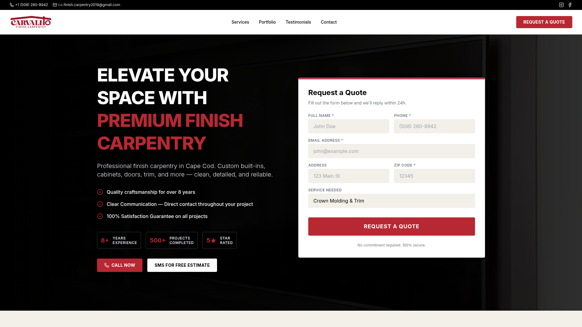 CARVALHO FINISH CARPENTRY — preview